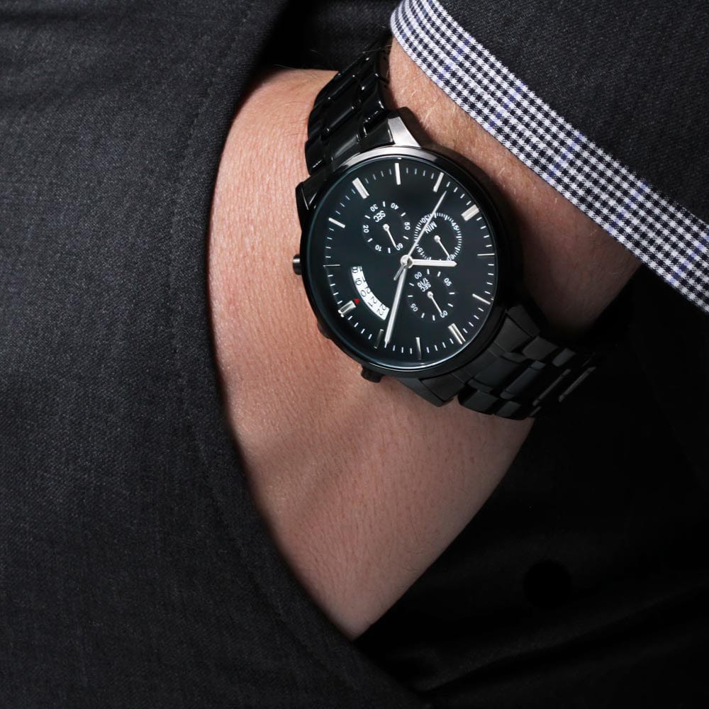 Jewelry To My Son - Love, Mom - Engraved Chronograph Watch - SS492M
