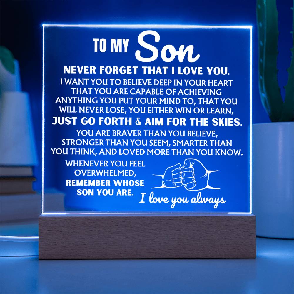 Jewelry To My Son  "Never Forget That I Love You" | Acrylic Lamp ❤️ AC50S