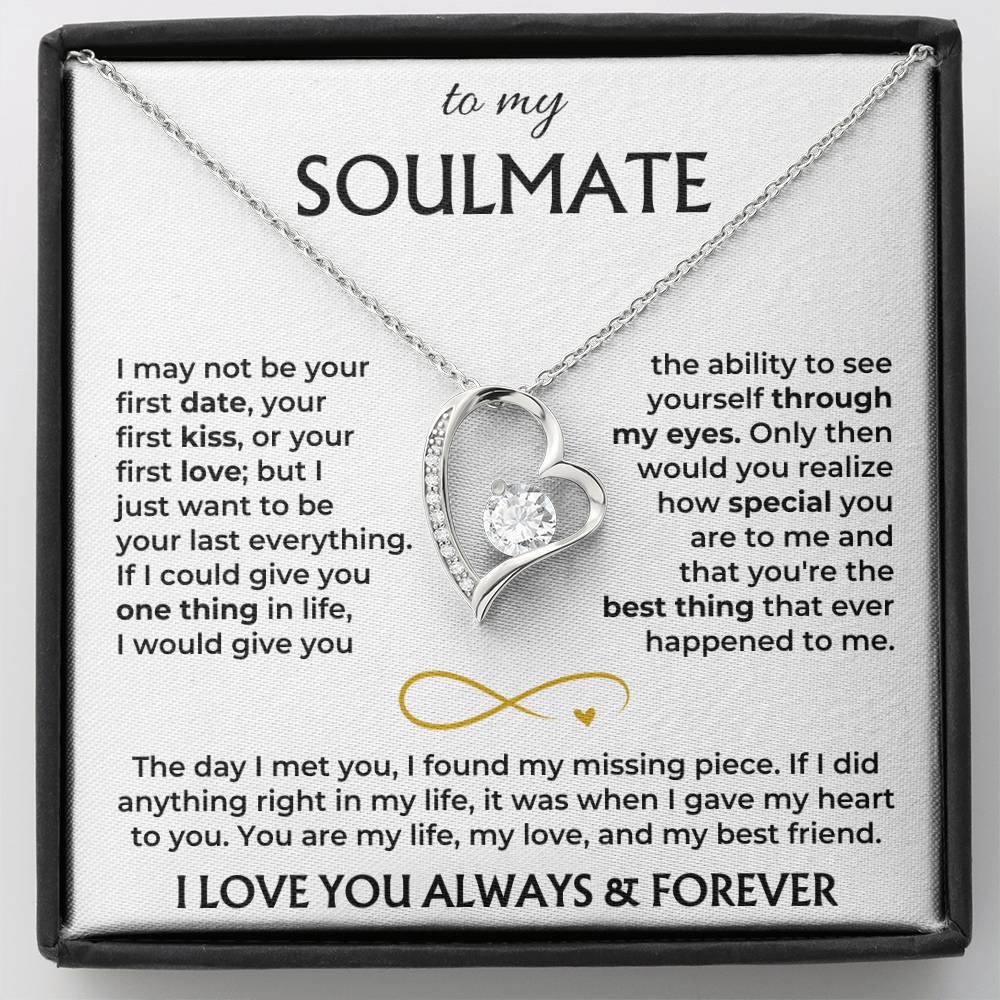 Collana To My Soulmate Cuore - Regalo Per Lei, San Valentino Collana To My Soulmate Cuore - Regalo Per Lei, San Valentino