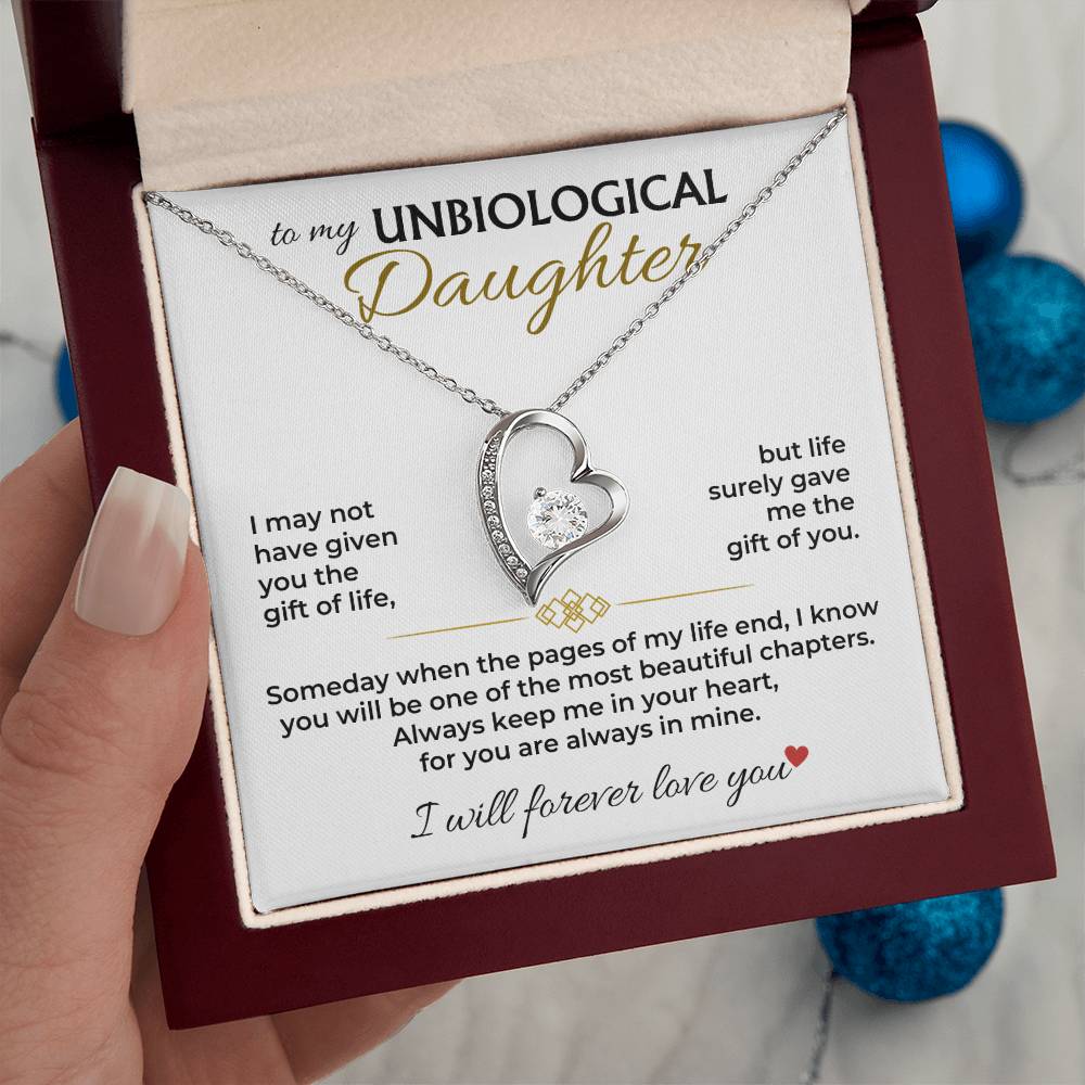 Jewelry To My Unbiological Daughter - Personalized Forever Love Gift Set - SS572