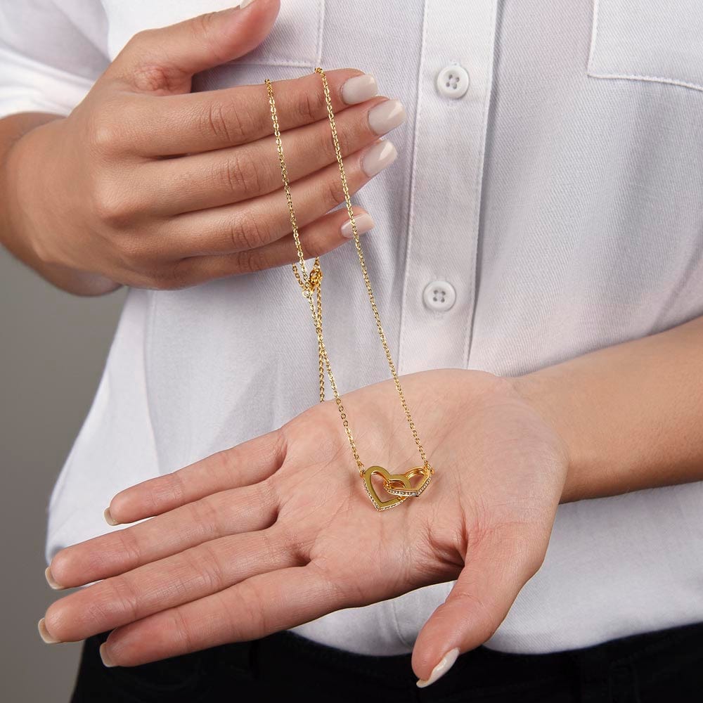 Jewelry To My Wife - 18k Interlocked-Hearts Necklace Gift Set - SS568V3