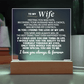 Jewelry To My Wife "I Love You Always & Forever" Acrylic Plaque with LED-Lit Wood Base - AC53