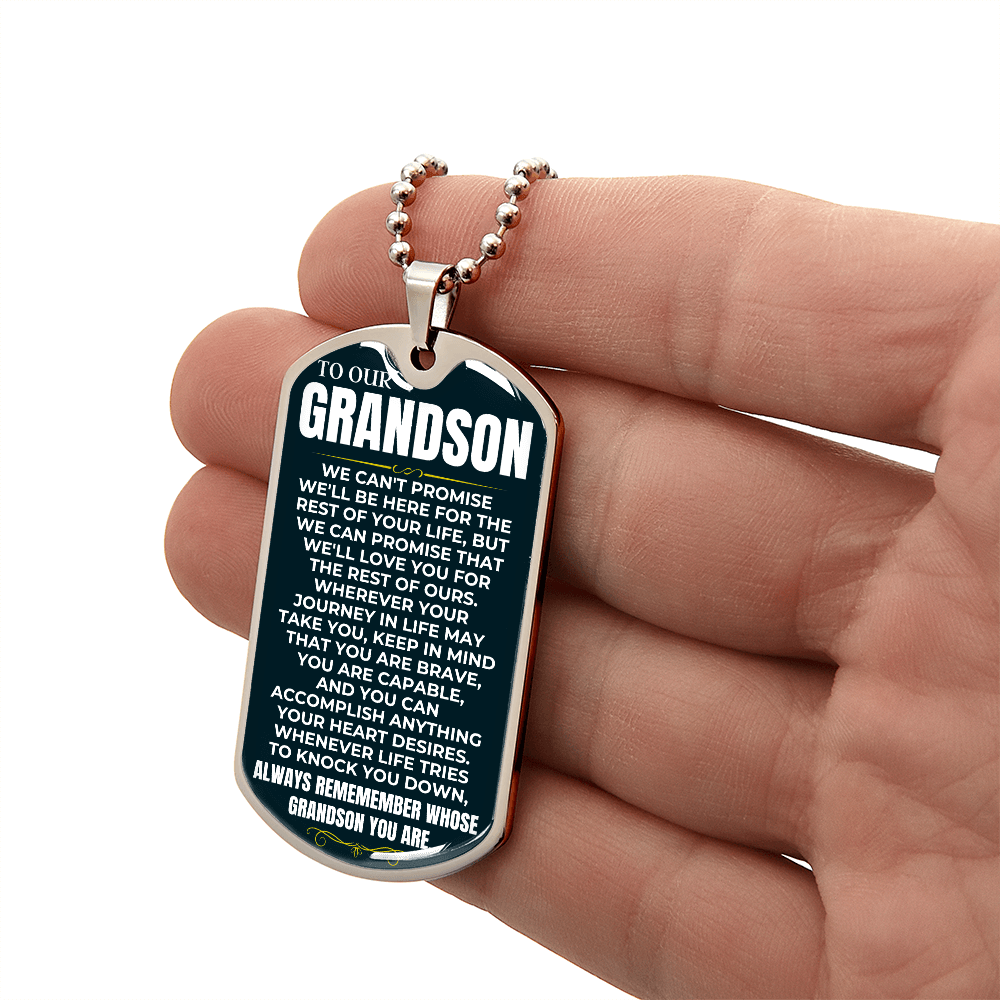 Jewelry To Our Grandson - Love Tag Keepsake - Gift Set - SS99PL