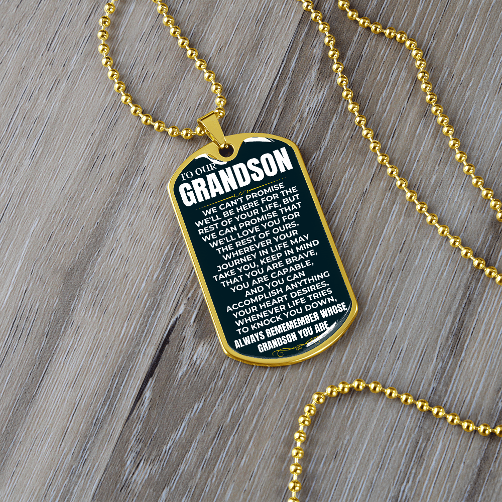 Jewelry To Our Grandson - Love Tag Keepsake - Gift Set - SS99PL