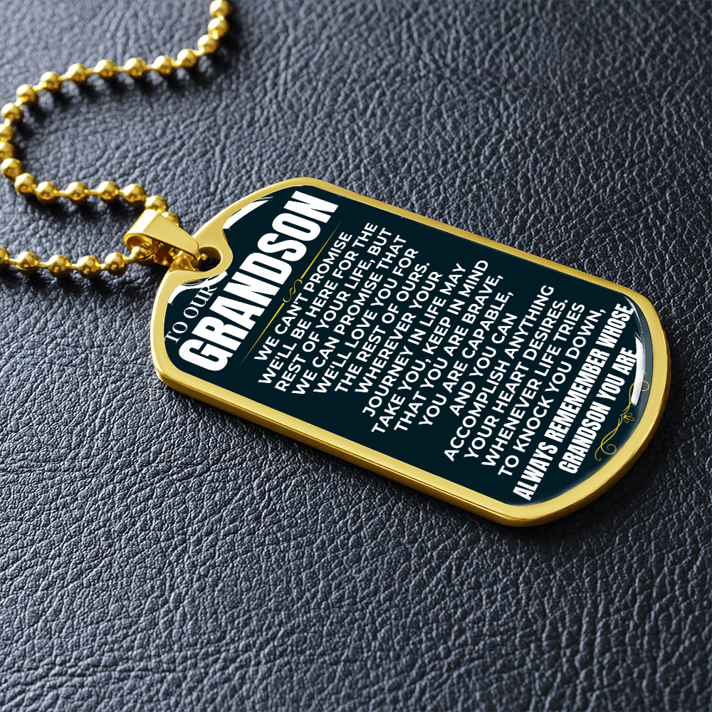 Jewelry To Our Grandson - Love Tag Keepsake - Gift Set - SS99PL