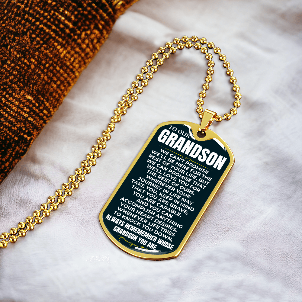 Jewelry To Our Grandson - Love Tag Keepsake - Gift Set - SS99PL