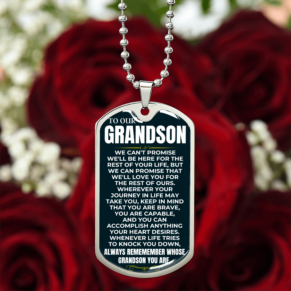 Jewelry To Our Grandson - Love Tag Keepsake - Gift Set - SS99PL