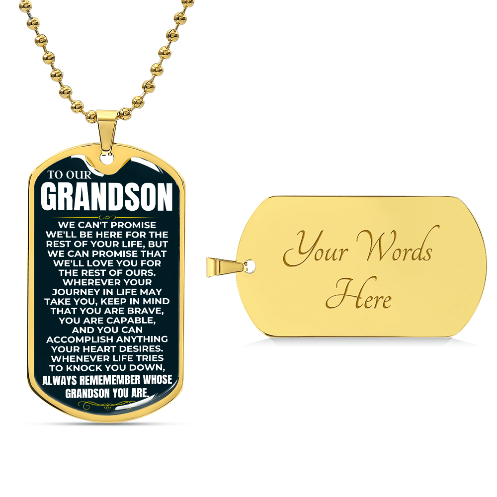 Jewelry To Our Grandson - Love Tag Keepsake - Gift Set - SS99PL