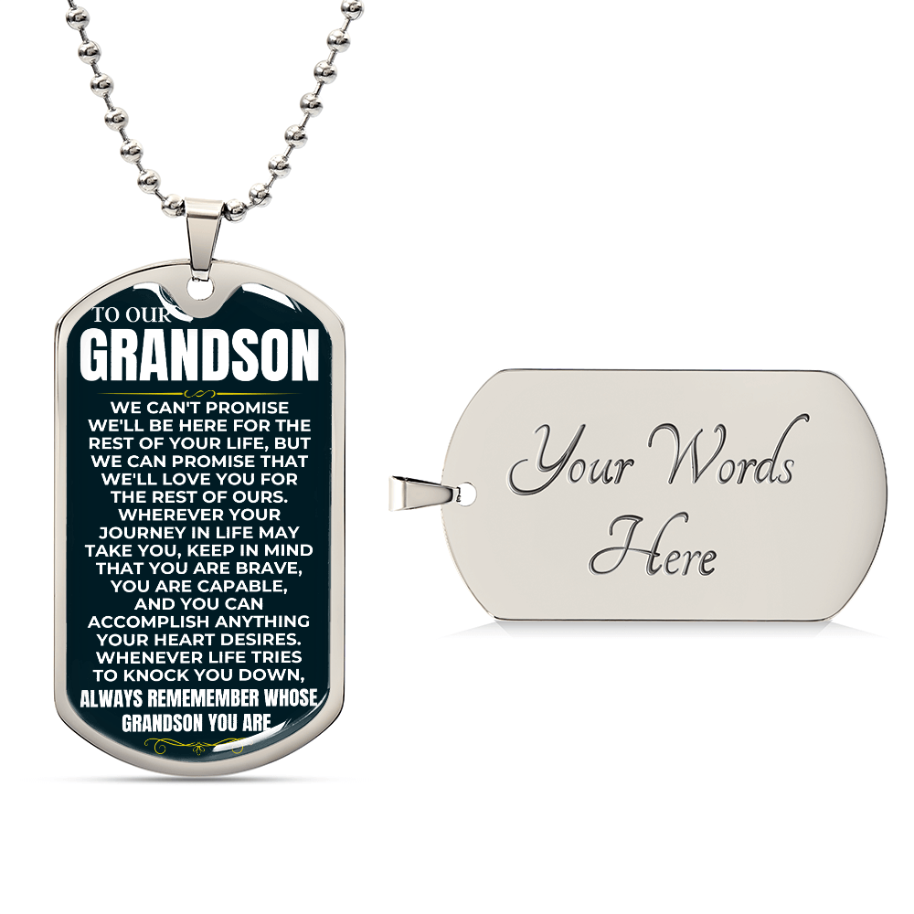 Jewelry To Our Grandson - Love Tag Keepsake - Gift Set - SS99PL