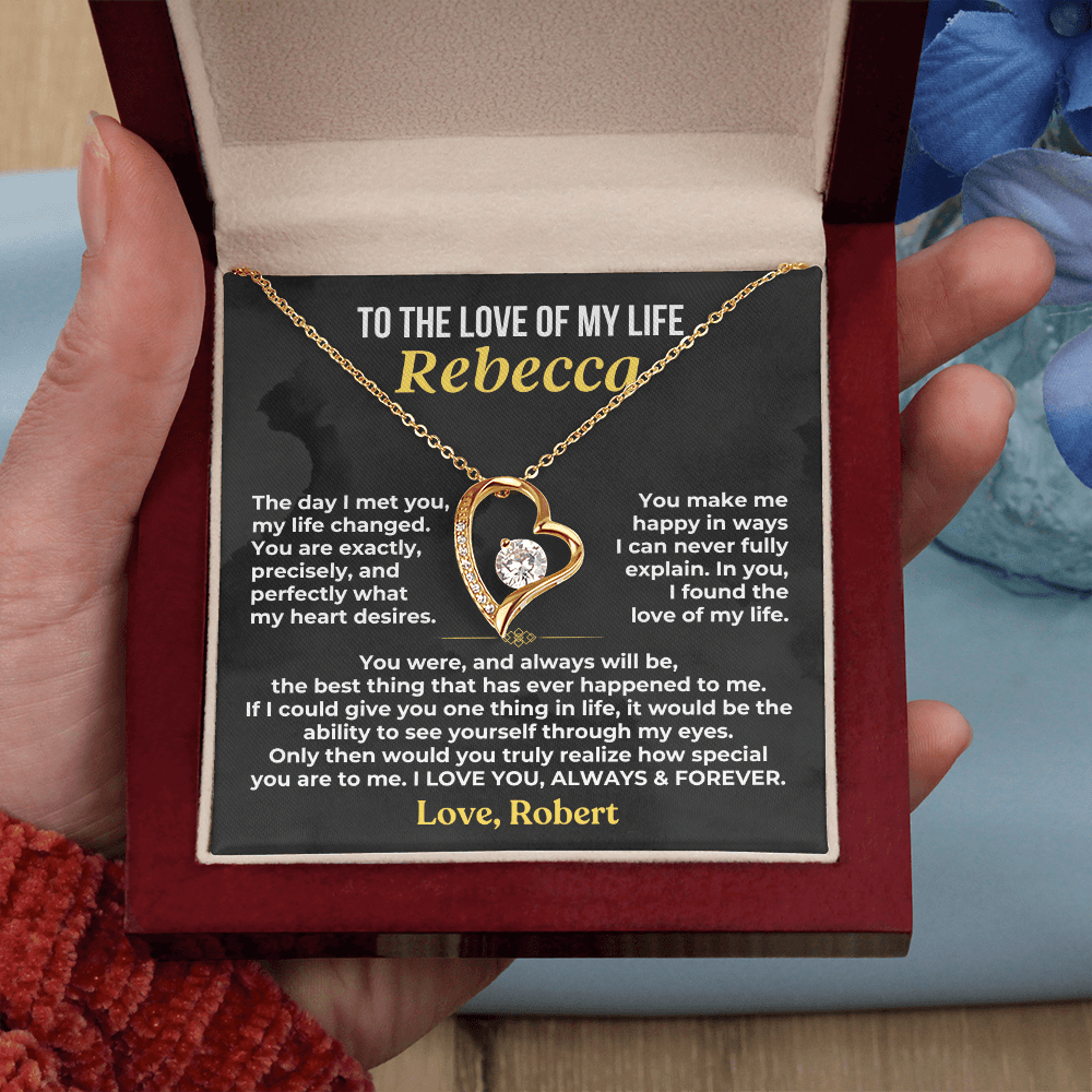 Jewelry To The Love of My Life Personalized Forever Love Necklace Gift Set – SS623