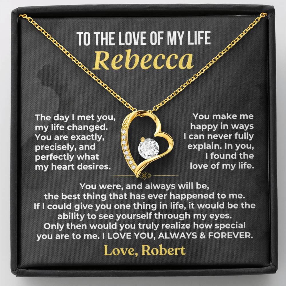 Jewelry To The Love of My Life Personalized Forever Love Necklace Gift Set – SS623