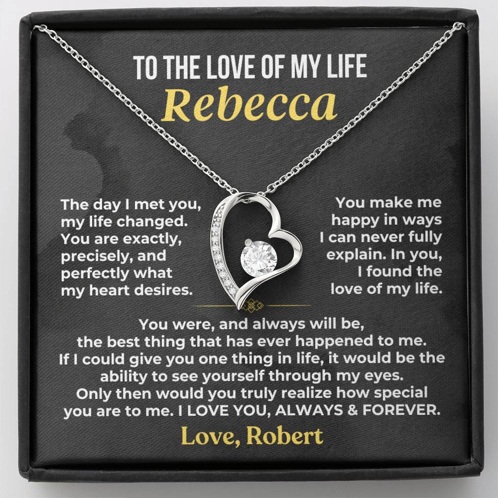 Jewelry To The Love of My Life Personalized Forever Love Necklace Gift Set – SS623