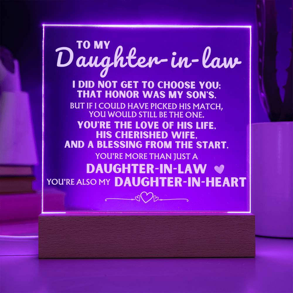 Jewelry You're more than just a 'Daughter-in-Law' - Acrylic Lamp ❤️ AC18V2