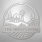 Steel Sign Rolling Fields Monogram - Steel Sign
