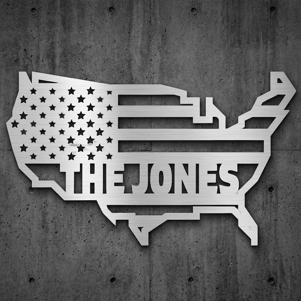 Wall Art American Family - Personalized Metal Art