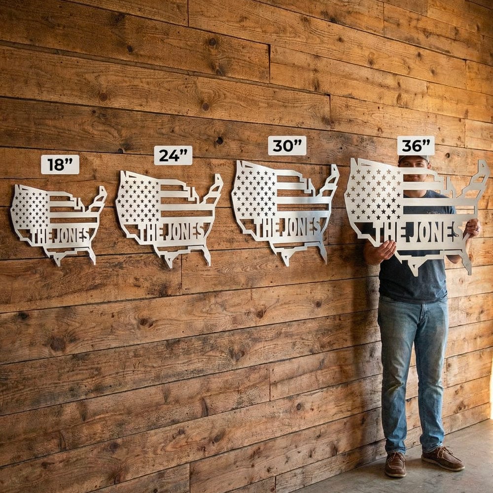 Wall Art American Family - Personalized Metal Art