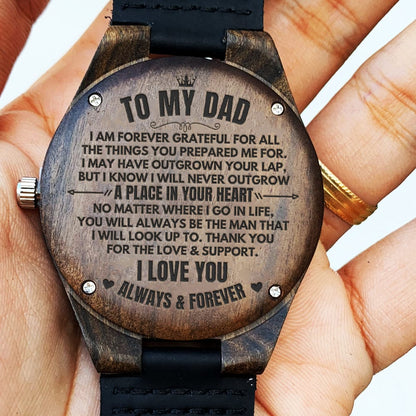 Watches To My Dad - Premium Engraved Wood Watch - SS484