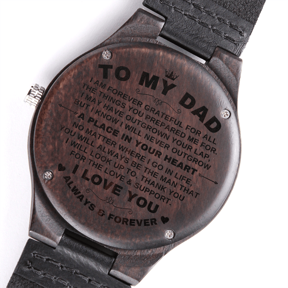 Watches To My Dad - Premium Engraved Wood Watch - SS484V2