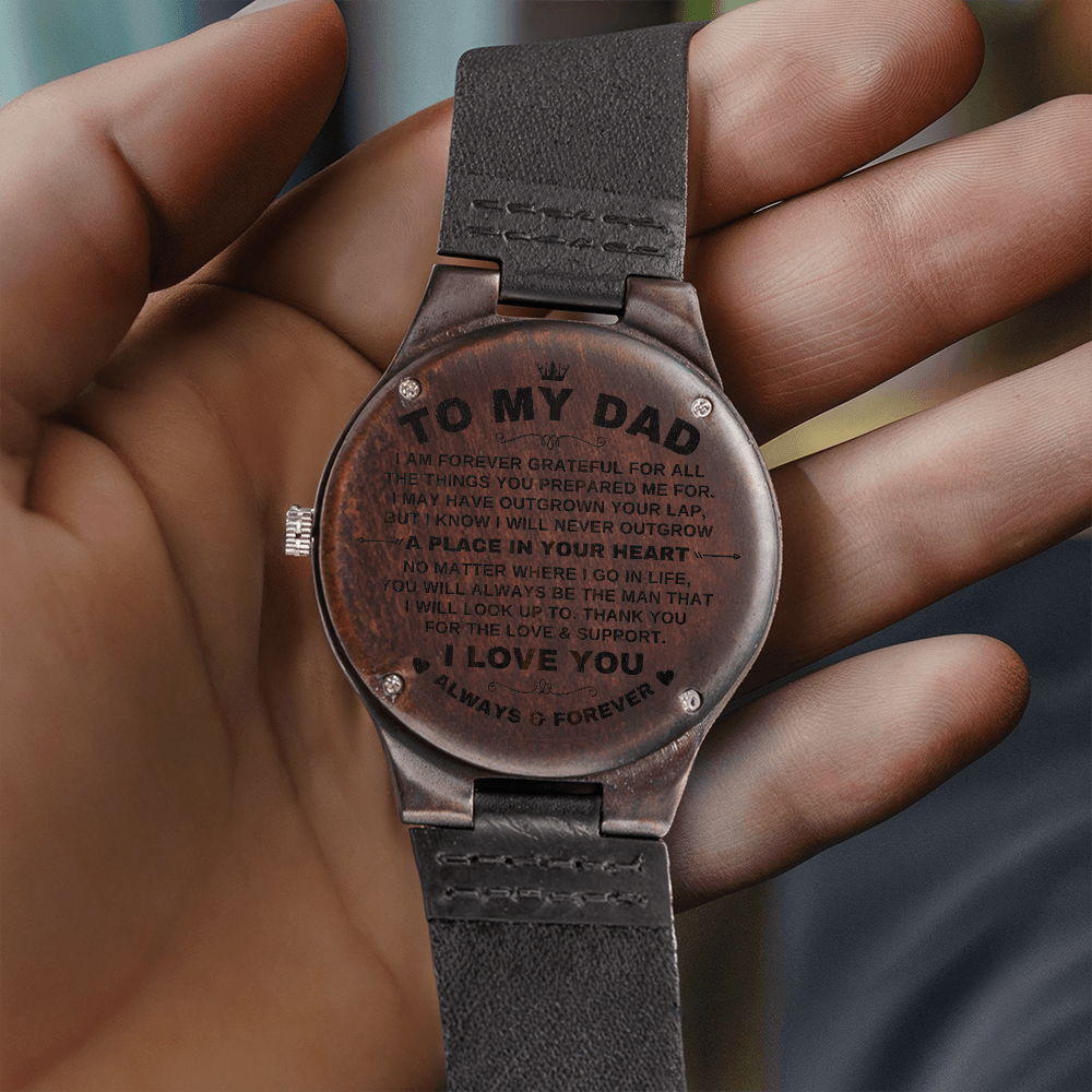 Watches To My Dad - Premium Engraved Wood Watch - SS484V2