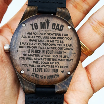 Watches To My Dad - Premium Engraved Wood Watch - SS485