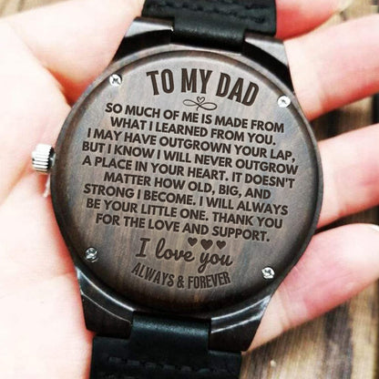 Watches To My Dad - Premium Engraved Wood Watch - SS605