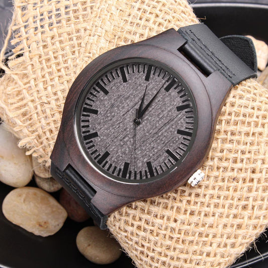 Watches To My Dearest Grandson - Engraved Wood Watch - SS482G