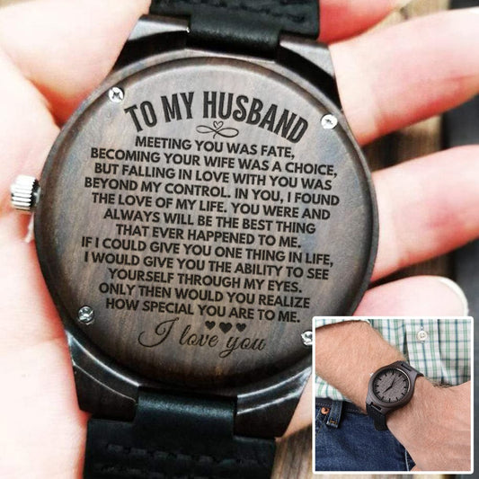 Watches To My Husband - Premium Engraved Wood Watch - SS568H