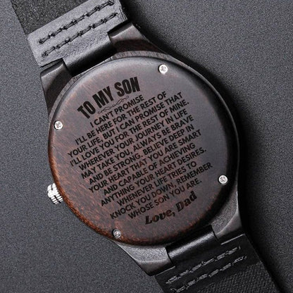Watches To My Son - Love, Dad - Engraved Wood Watch - SS146SD