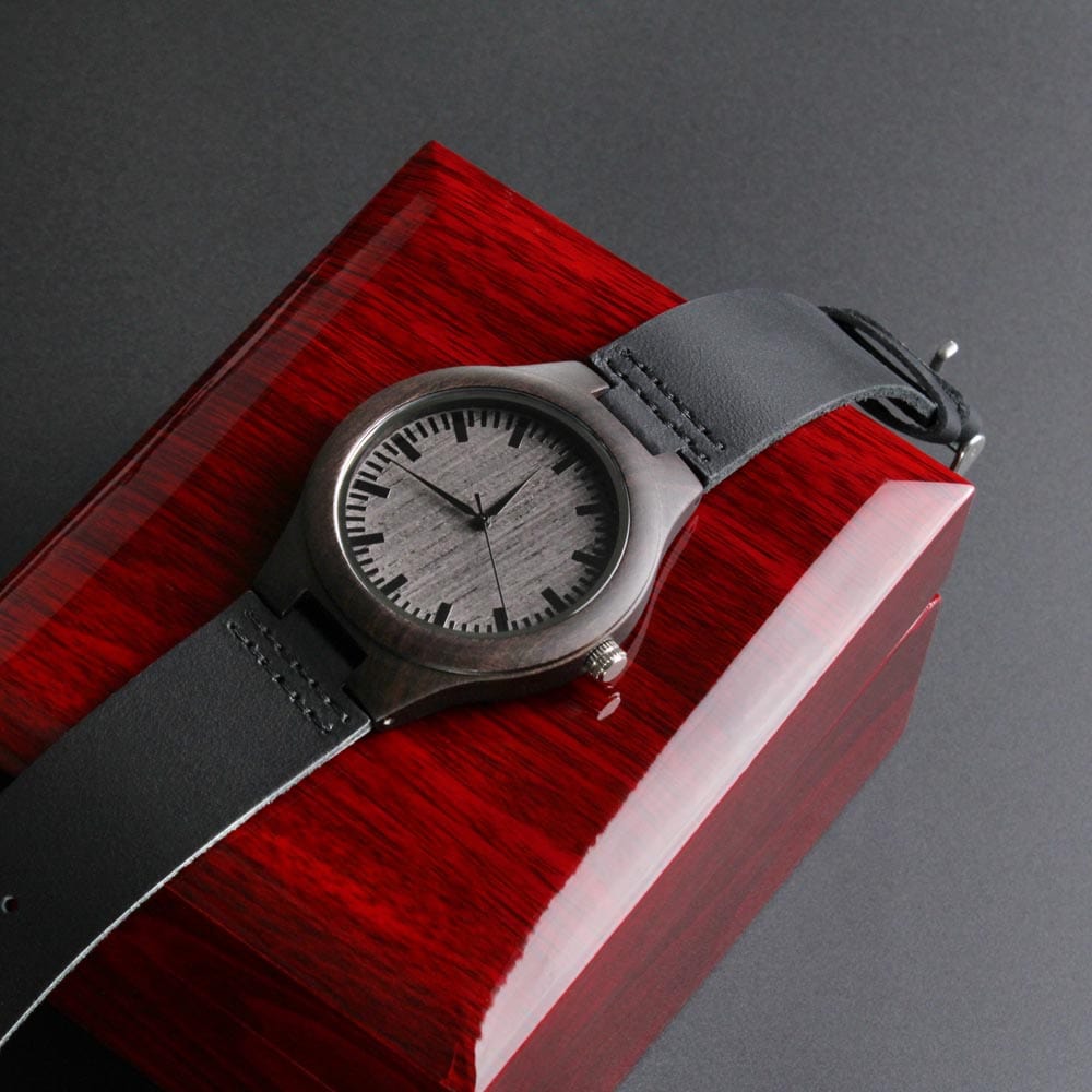 Watches To My Son - Love, Mom - Engraved Wood Watch - SS482M-V2