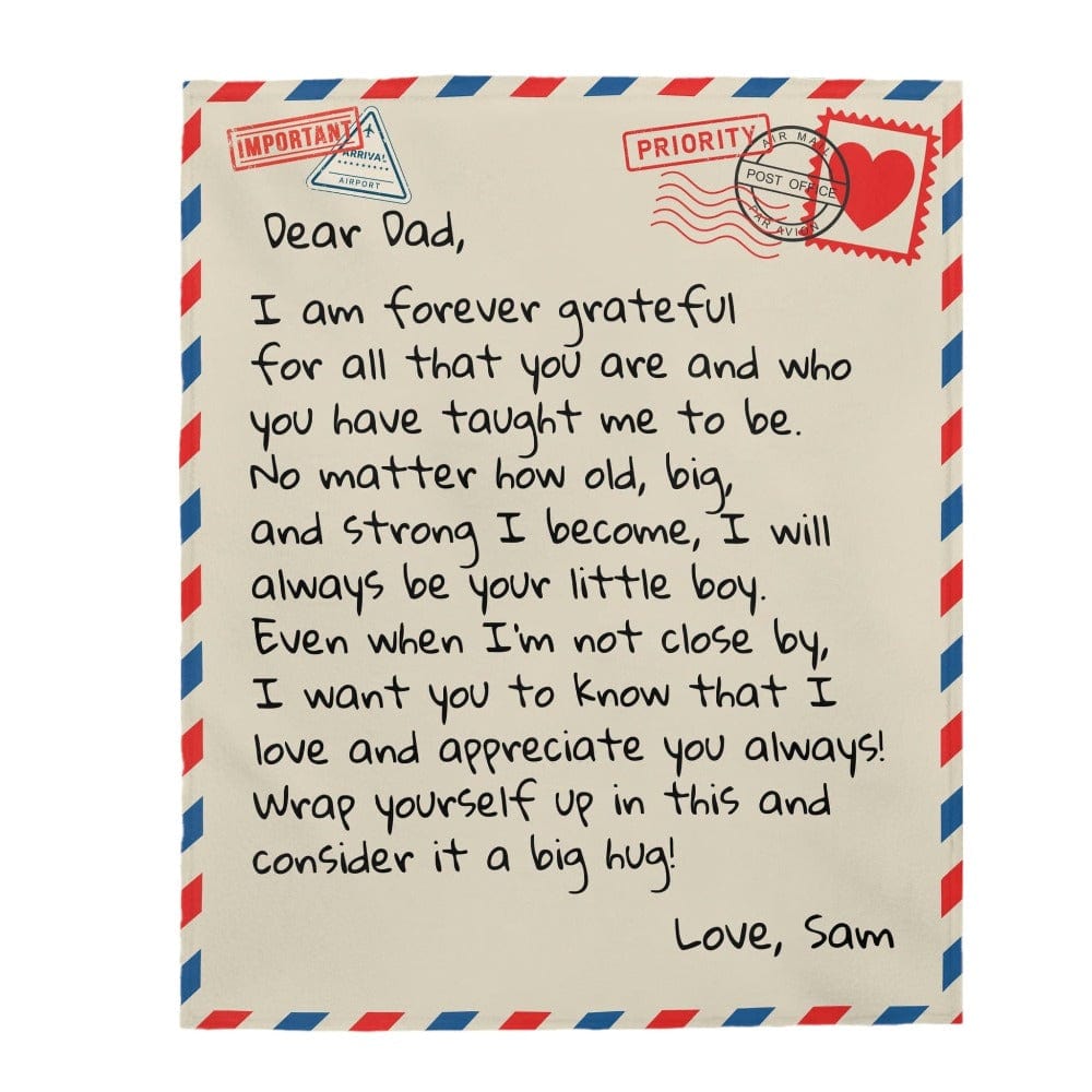 All Over Prints Dear Dad - From Son - Personalized Giant Love Letter Blanket - SS361-Dad