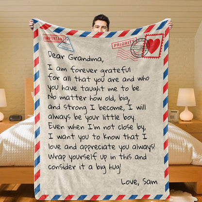 All Over Prints Dear Grandma - From Grandson - Personalized Giant Love Letter Blanket - SS361-GM
