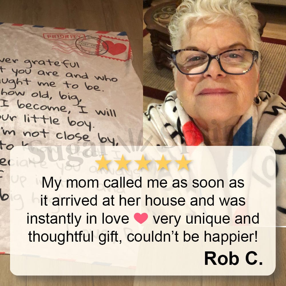 Personalized To My Mom Blanket From Daughter Son Love Letter Mail to M 