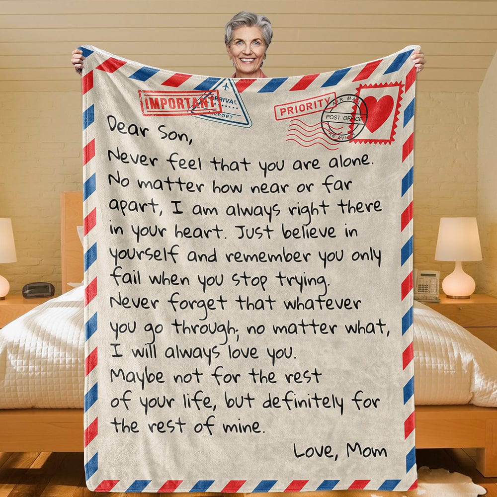 All Over Prints Dear Son - From Mom - Personalized Giant Love Letter Blanket - SS387