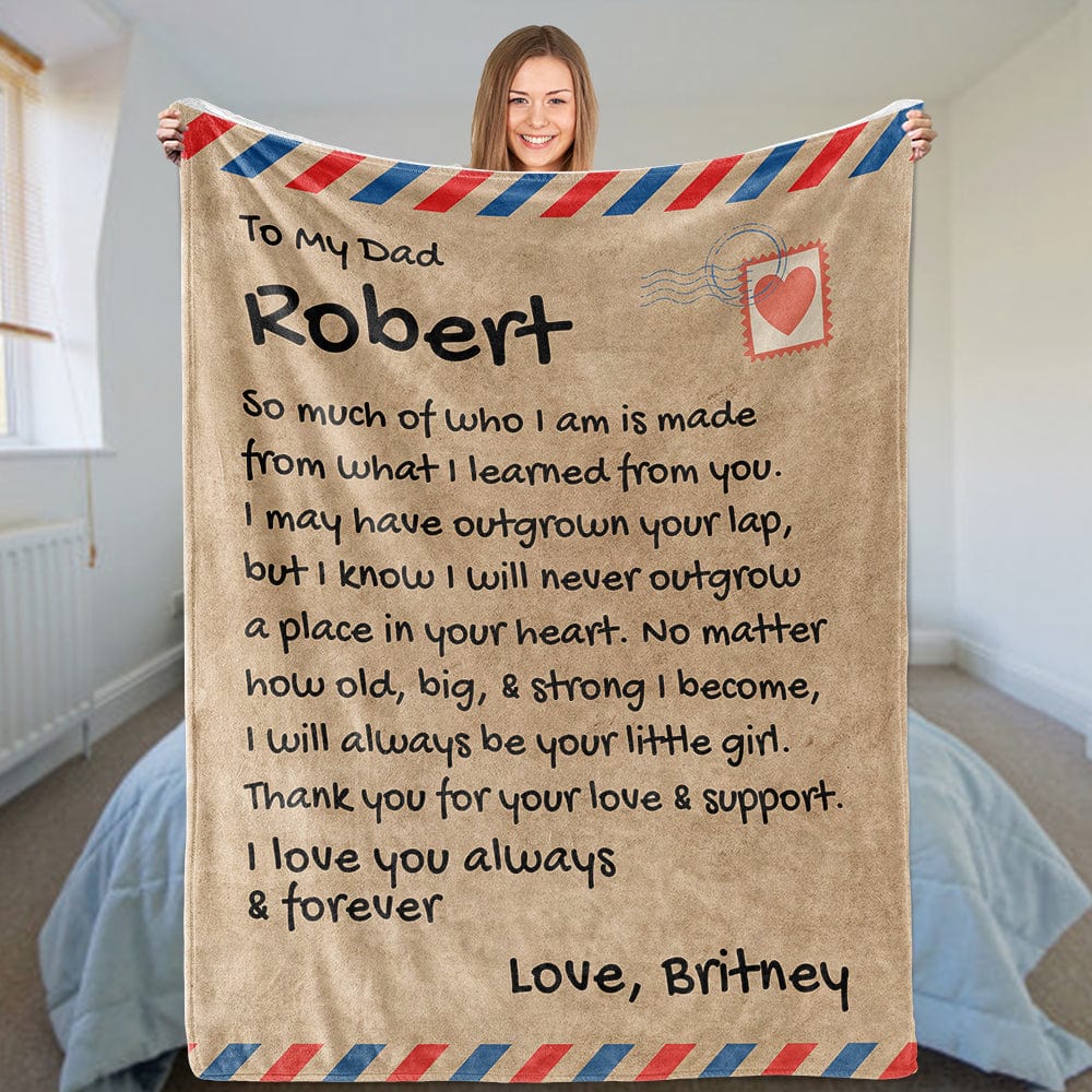All Over Prints For Dad - From Daughter - Giant Love Letter Comfy Blanket - SS355