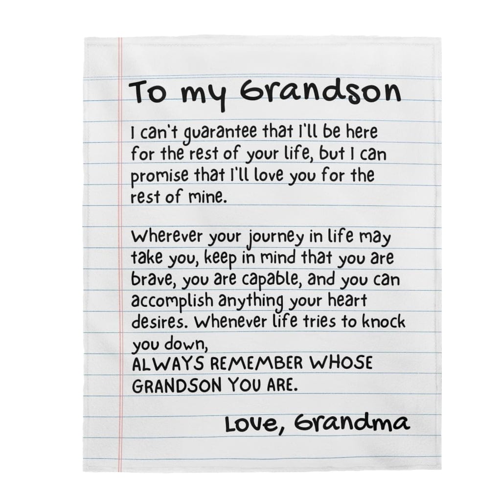 All Over Prints Grandson Love Note Style - Super Comfy Blanket - SS87