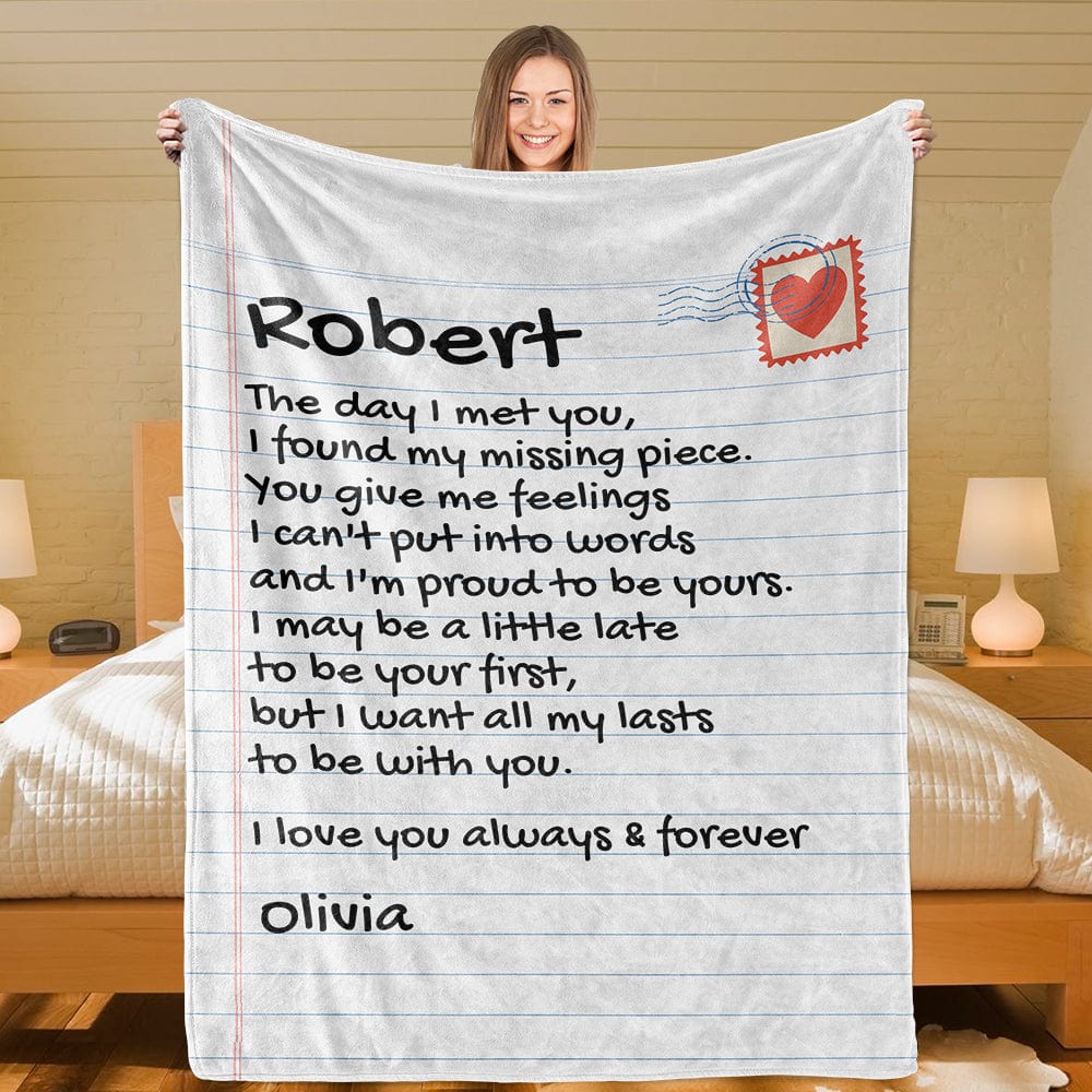 All Over Prints Personalized Giant Love Letter for Him - Comfy Blanket - SS344