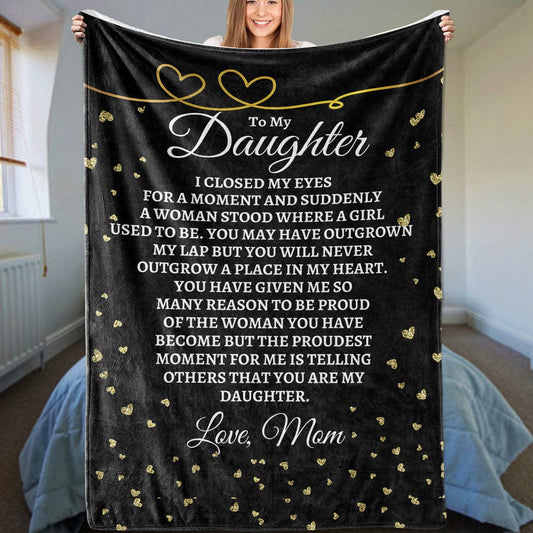 All Over Prints To My Daughter - Love, Mom - Super Comfy Blanket - SS44