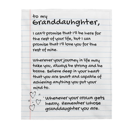 All Over Prints To My Granddaughter Love Note Blanket - SS127