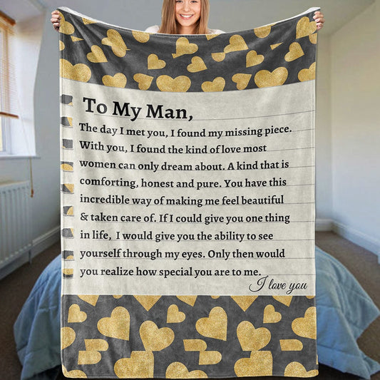 All Over Prints To My Man - Super Comfy Blanket - SS57