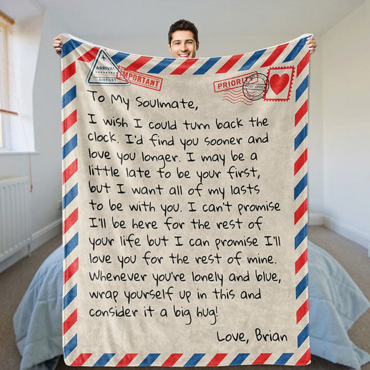 All Over Prints To My Soulmate - Personalized Giant Love Letter Blanket - SS467