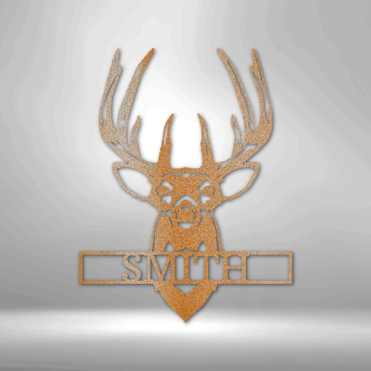 Custom Buck Mount Monogram - Steel Sign