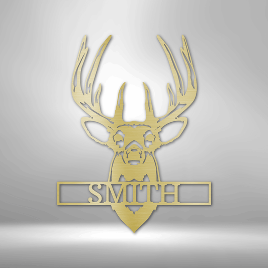 Custom Buck Mount Monogram - Steel Sign