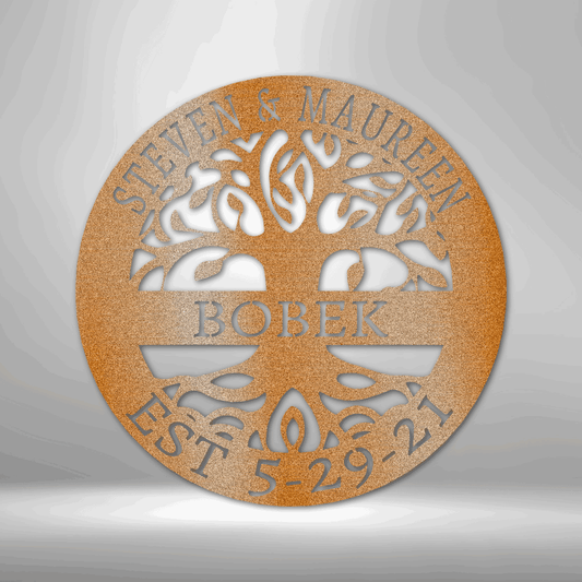 Custom Personalized Metal Wall Art (Tree of Life)