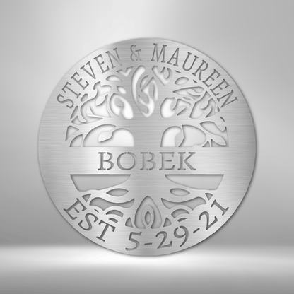 Custom Personalized Metal Wall Art (Tree of Life)