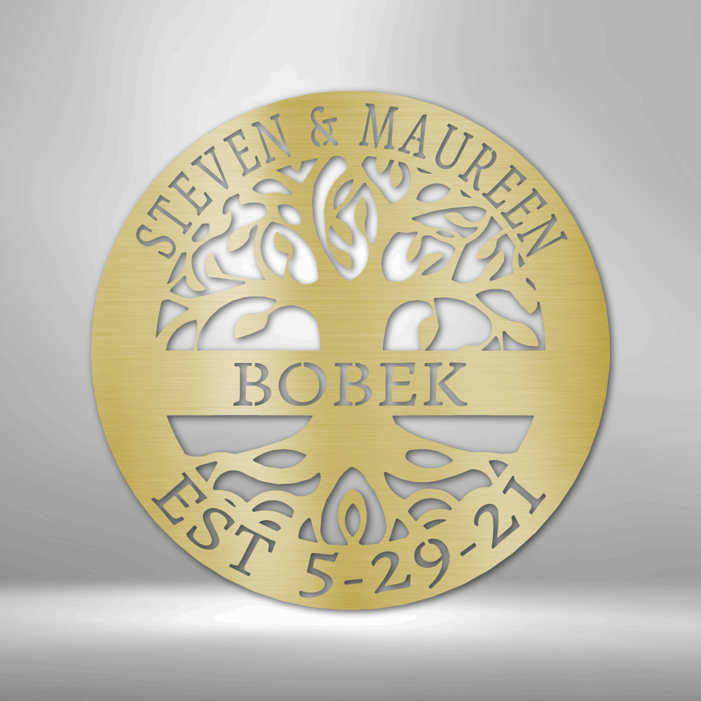 Custom Personalized Metal Wall Art (Tree of Life)