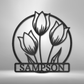 Custom Wild Tulip Monogram - Steel Sign
