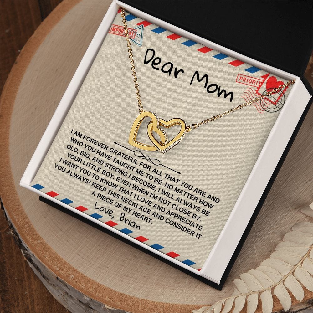Jewelry Dear Mom - From Son - Interlocked Hearts Gift Set - SS380