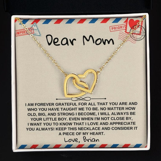 Jewelry Dear Mom - From Son - Interlocked Hearts Gift Set - SS380