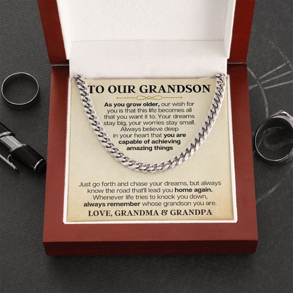 Jewelry Grandson - Big Dreams - Personalized Gift Set - SS192