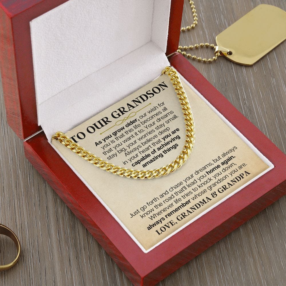 Jewelry Grandson - Big Dreams - Personalized Gift Set - SS192